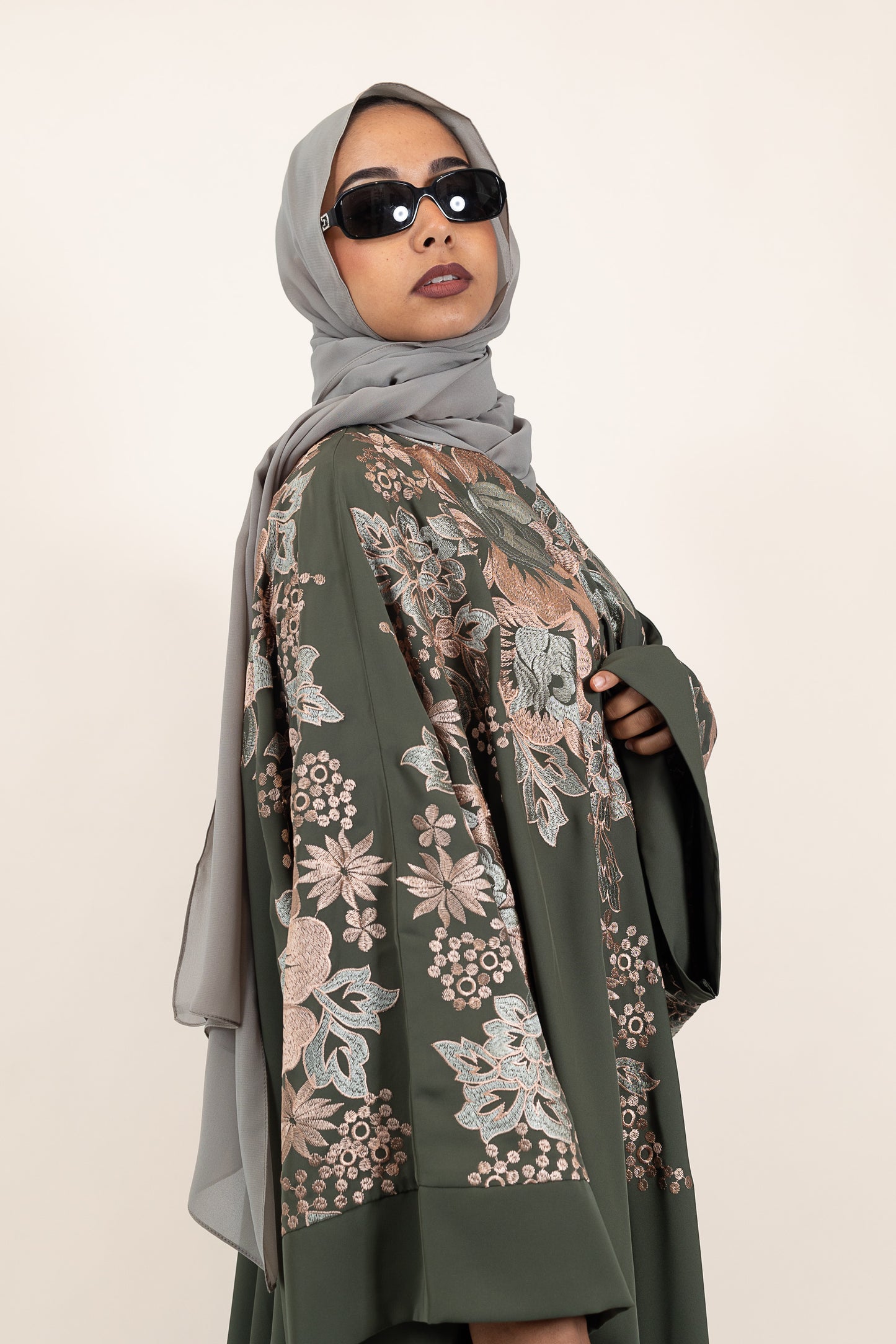 Abaya Feriel Verte