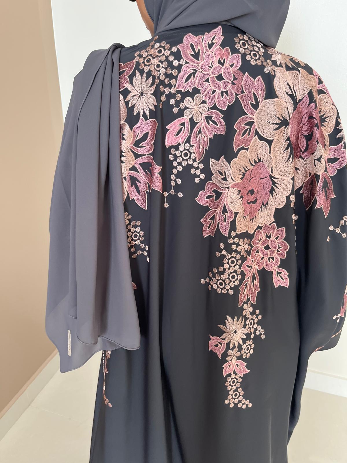 Abaya Feriel Grise