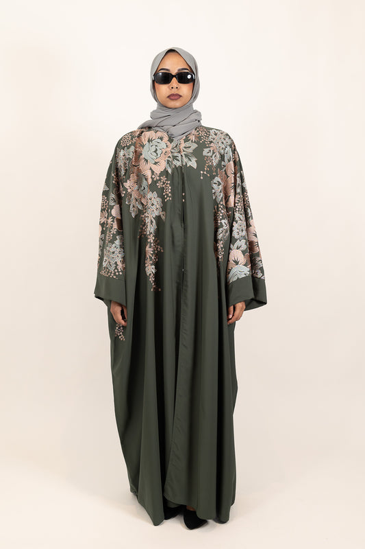 Abaya Feriel Verte