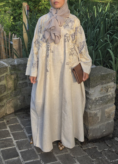 Abaya Feriel Soleil Nacré